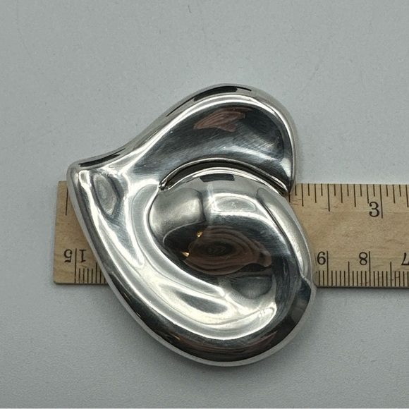 Tiffany & Co Elsa Peretti Lg. Heart Belt Buckle Sterling Silver 1978 Italy #682 - Picture 2 of 6